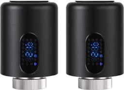 Slimme Radiatorthermostaat WiFi met App – Smart Life/Tuya Smart – Zwart – 2-pack — thumbnail 1