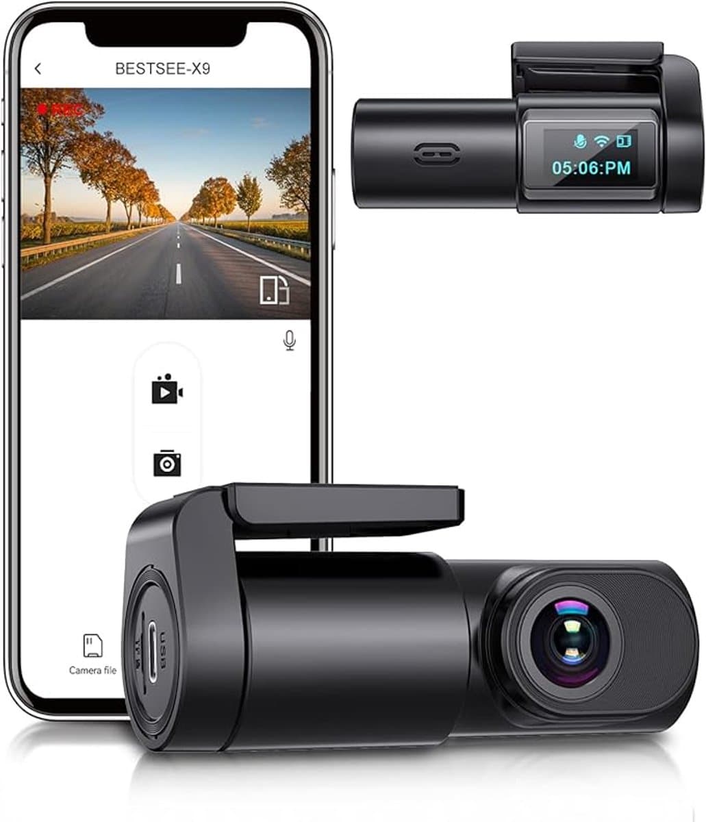 Bestsee X9 Pro Dashcam Auto Camera – 2.5K Ultra HD Video – Wifi & App Control – 170° Groothoek – Night Vision & G-Sensor – Parkeerbeveiliging – Nieuw in Doos (Gezegeld) — afbeelding 1