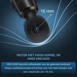 Lìon® Masage Gun - Draadloze Massage Gun - Spiermassage Apparaat - Zwart - 10cm x 10cm x 10cm — thumbnail 3