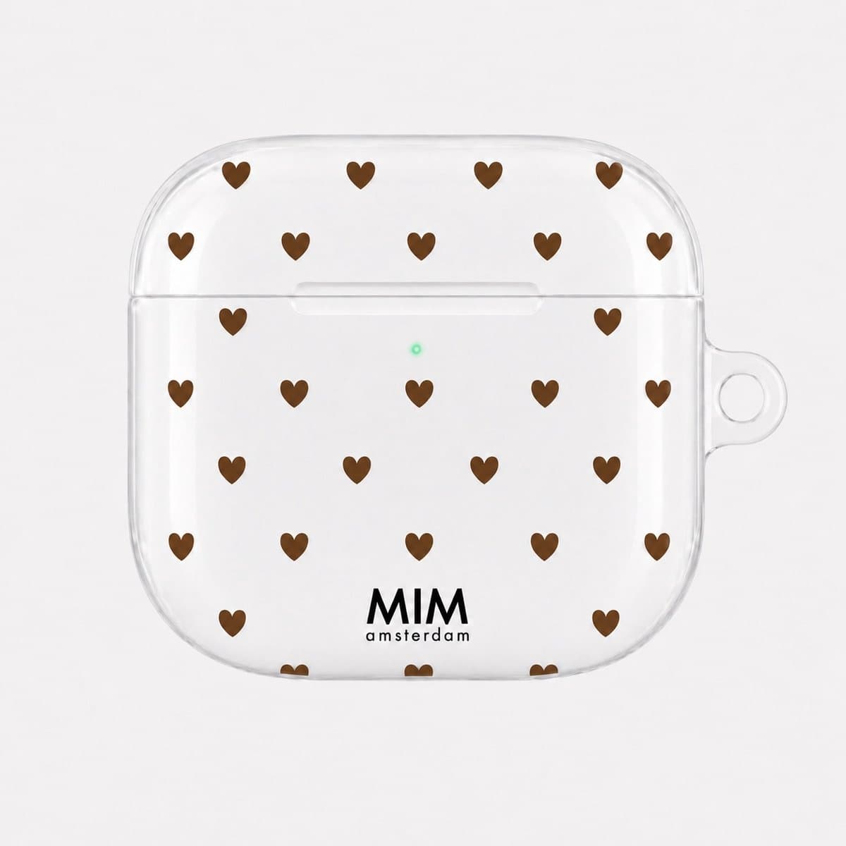 MIM Amsterdam - Valentine Chocolate - Geschikt voor AirPods 4 - AirPod hoesje - Sterren print - Transparant hoesje met print - Shockproof- Cover voor AirPods - Trendy AirPod case — afbeelding 1