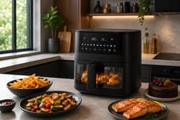 Air Fryer XXL 7.2L – 1850W – 11 Programma's – Kijkvenster – Zwart — thumbnail 3