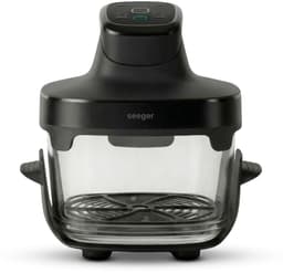 Seeger ClearFry Glazen Airfryer - 6 Programma's - PFAS-Vrij - 60°C Tot 200°C - 2.5L + 4.5L Glazen Containers - Zwart — thumbnail 3