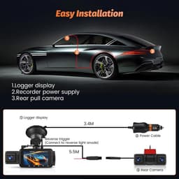 Dashcam voor Auto - 4K + 1080P - Nachtzicht - 170° Groothoek - Voor Auto's en Vrachtwagens — thumbnail 5