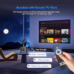 Videoprojector - 1080P - Geïntegreerde 4K tv-stick - Automatische focus en trapeziumcorrectie - Voor Thuisbioscoopgebruik — thumbnail 2