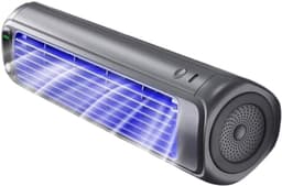 Luchtkoeler - Draagbare USB Koelventilator met Stille Werking - Geschikt voor Muur en Bureau - Perfect voor Slaapkamer Keuken Studentenkamer en Kamperen - Paarse Kleur — thumbnail 1