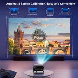 Beamer Full HD met 4K Ondersteuning – Android 14 – WiFi 6 en Bluetooth 5.4 – Autofocus – 180° Draaibaar — thumbnail 3