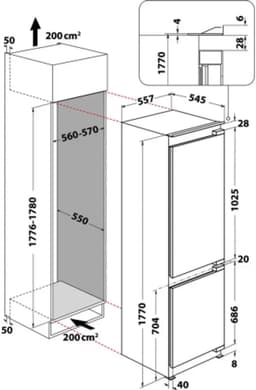 Bauknecht Kgitn18mmf4 - Inbouw koelvriescombinatie - 177 cm - NoFrost — thumbnail 4