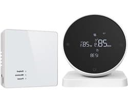 Slimme Thermostaat - WIFI Thermostaat Programmeerbare Thermostaat - Verwarming Regelen - RF433 Draadloze Technologie - 10.5 x 8.6 cm - Wit