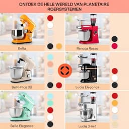 LNMsolutions® Keukenrobot - Keukenmachine - Keukenmixer - Rood - 33cm x 23cm x 38cm — thumbnail 4