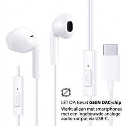 Oordoppen met draad - Met Microfoon - voor Muziek - Wit - USB-C - Type-C - Oortjes (Zonder DAC-chip) — thumbnail 2