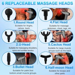 Spier Massage Gun - Percussie Massager - Spierherstel - 32 Snelheden - 15 x 5 x 20 cm - Grijs — thumbnail 5