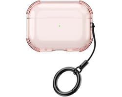 Mobigear Hoesje geschikt voor Apple AirPods Pro 3 Hoesje Flexibel TPU | Mobigear Crystal Clip - Roze