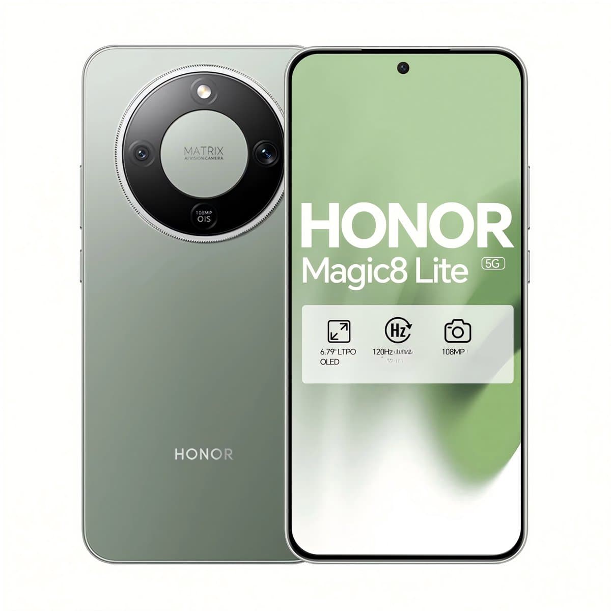 HONOR Magic8 Lite - 5G Smartphone – 8GB 256GB - IP69K 7500mAh – 66W – 6,79" - Groen - Simlockvrij — afbeelding 1