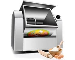 Elektrische Deegmixer - Keukenmachine Kneedmachine - Professioneel Bakken - Kantelbare Kom - 3 kg Capaciteit - Zilver