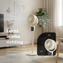 Sinji Ventilator - Fan - Vloerventilator - Ventilator Staand - Statiefventilator - Stil - Afstandsbediening — thumbnail 4