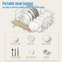 Mini vaatwasser - Draagbare afwasser - Snel servies reinigen - Twee wateropties - 4 couverts - Standaard — thumbnail 4