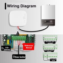 Slimme Kamerthermostaat - Draadloze Thermostaat - Energie Besparen - Brede Compatibiliteit - 100 m Bereik - Wit — thumbnail 5