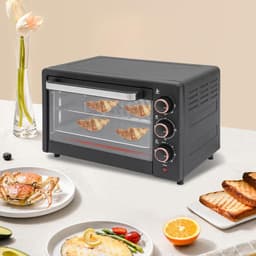 Heteluchtoven - Mini oven - Veelzijdig koken - Snelle gelijkmatige warmte - 22 Liter - Zwart — thumbnail 3