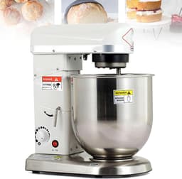 Deegmixer Staande Mixer - Keukenmachine Kneedmachine - Bakken en Koken - Krachtige 500W Motor - 10 Liter Kom - Zilver — thumbnail 1