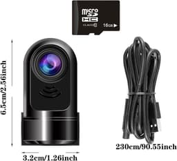 360 Graden Videorecorder - Zwart - Eén Maat - Draaibare Dashcam met Voor- en Achteraanzicht - Voor Auto's — thumbnail 3