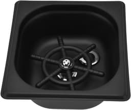 Bekerreiniger RVS - Glasreiniger Bar - Snel Glazen Wassen - Automatische Watersproeiing - 176 mm - Zwart — thumbnail 1