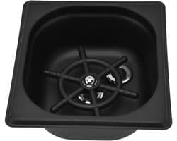 Bekerreiniger RVS - Glasreiniger Bar - Snel Glazen Wassen - Automatische Watersproeiing - 176 mm - Zwart
