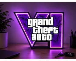 GTA VI Lightbox – 3D Geprinte | 24 × 18 cm