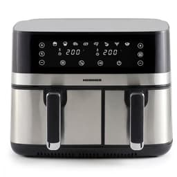 Heinner Dubbele Heteluchtfriteuse – 1700W – 8,6L Totale Capaciteit – 5,3L + 3,3L Manden – Digitaal Display – Touchbediening – 8 Programma’s – SYNC & MATCH – Grijs/Zilver — thumbnail 1