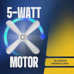 Mobiele Plafondventilator - Wit - Draagbaar en Stil - Eenvoudig te Monteren - Voor Binnen en Buiten — thumbnail 5