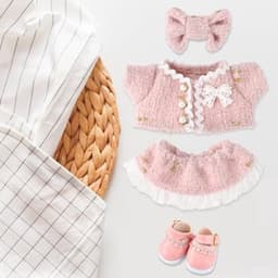 Poppenkledingset, stijlvolle kawaii-outfitset, luxe moderne rok met accessoires, geschikt voor aankleedpoppen — thumbnail 4