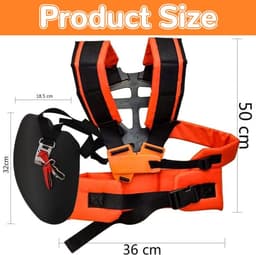 SnelShoppen - Professionele FGen Tondeuse met Dubbele Schouderriem - Verstelbare Schouderriem voor Grasmaaier, Bosmaaier en Trimmer - Ideaal voor Tuin — thumbnail 5