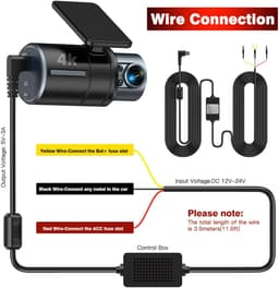 Dashcam Hardwire-kit (type C), 12V-24V naar 5V/3000MA, 3,5 meter, hardwire kit met laagspanningsbeveiliging, auto-dashcam-oplader — thumbnail 3