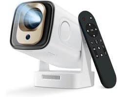 SnelShoppen - Mini Projector FHD 1080P, Draagbare Buiten Cinema met 5G WiFi 6+Bluetooth 5.4, Android 11.0, Auto Focus Correctie voor PC/Laptop, Perfec
