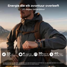Anymoving M1-Sporthorloge met GPS Tracker-Smartwatch Heren - 1.5" AMOLED - Dual band GPS - AI Functie - 170+ Sportmodi - Bluetooth Belfunctie - 5ATM Waterdicht - Hartslagmeter - Geschikt voor Android en iPhone - Zwart — thumbnail 2