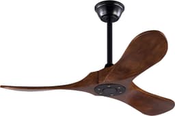 FloraGrace Plafondventilator - 42 Inch - 3 Houten Bladen - DC Motor - Zwart Donker Walnoot - Afstandsbediening En Timer - Omkeerbaar — thumbnail 2