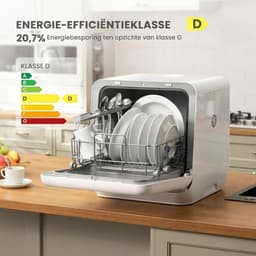 JCP® Mini Vaatwasser - Campinggebruik - Tafelvaatwasser - Wit - 42cm x 44cm x 44cm — thumbnail 4