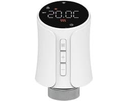 Slimme Radiatorthermostaat - Verwarming Bediening - Energie Besparen - App Afstandsbediening - M30x1.5mm - Wit