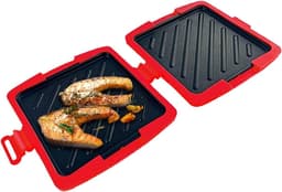 Magnetron Broodrooster - Snackmaker Keuken - Snelle Maaltijden - Vaatwasmachinebestendig - Compact Ontwerp - Rood — thumbnail 1