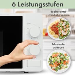 Magnetron met oven - Compacte oven - Snel maaltijden - 6 vermogensstanden - 20 liter inhoud - Wit — thumbnail 4