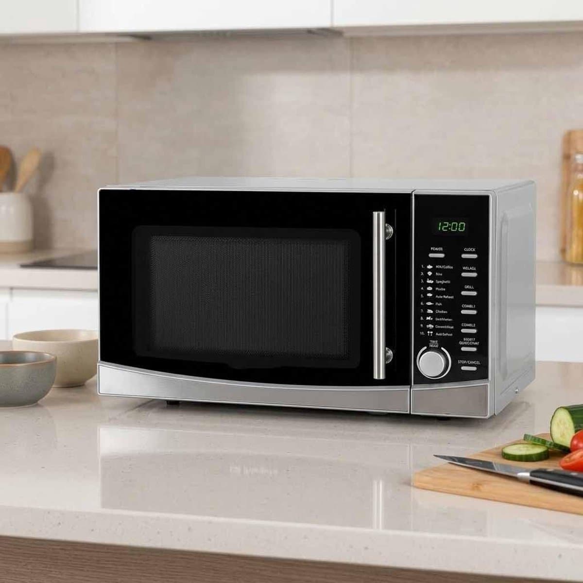 Magnetron met Grill - Oven combi - Snel koken - 9 kookmenu's - 34 liter - Zilver — afbeelding 1
