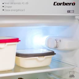 Koelkast met vriezer - Compact apparaat - Keukenopslag - Crisperlade - 80 liter - Zilverkleurig — thumbnail 3