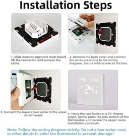 Slimme thermostaat - Wifi regelaar - Energie besparen - App en stem bediening - 11 x 10 x 65 cm — thumbnail 5