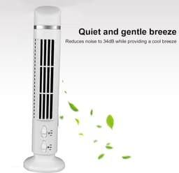 Bladloze oscillerende torenventilator - Draagbare, stille USB-koelventilator voor kantoorgebruik — thumbnail 4