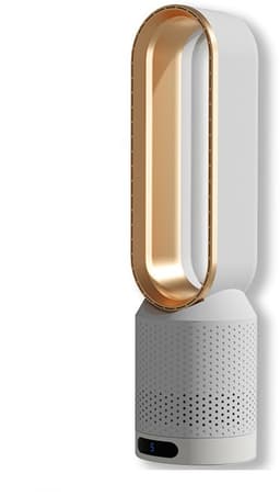 Ventilator - Ventilator staand - Ventilator klein - Luchtcirculatieventilator - Ultrastille torenventilator - Bladeloze ventilator - Luchtreiniger - 14,5*58 cm - Goud - ABS` — thumbnail 1