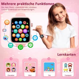 FOSMET 4G Smartwatch Kinderen - KidsWatch - Kinder Smartwatch - GPS Horloge Kind - SOS Knop - Tweeweg-gesprekken - GPS Horloge Kind - Kinderhorloge met Simkaart - Videobellen - Geschikt voor 4-12 Jaar - Meisje - Roze — thumbnail 3