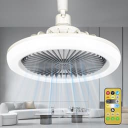 Ventilator Plafond - Wit - 24.5 cm - Stiltefunctie met Licht - Voor Slaapkamer en Woonkamer — thumbnail 5