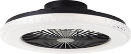 Brilliant Badria - Plafondventilator - Met verlichting - LED 40W - 3000K-6500K - Dimbaar - Zwart - Crystal effect - Zeer stil — thumbnail 1