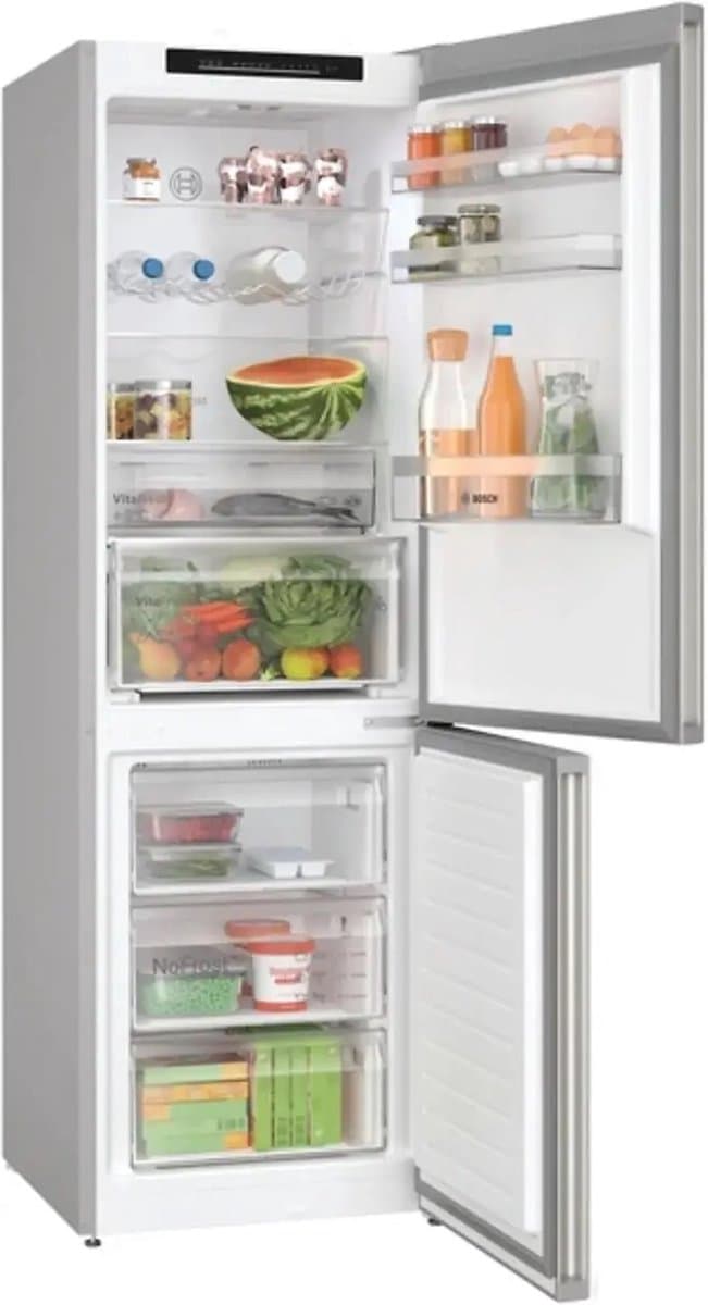 Bosch KGN362IDF - koel-vriescombinatie - Vrijstaand - 321 l - Roestvrijstaal — afbeelding 1