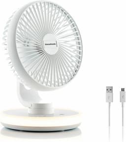 Oplaadbare bureauventilator met ledverlichting FanLed InnovaGoods Ø6,6'' 4000 mAh — thumbnail 1