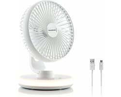 Oplaadbare bureauventilator met ledverlichting FanLed InnovaGoods Ø6,6'' 4000 mAh